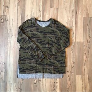 AEO softwash camo sweater